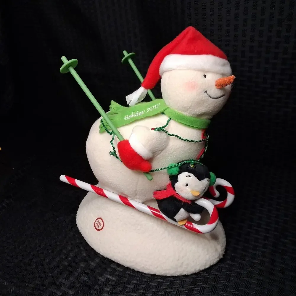 Hallmark Jingle Pals Swooshin Duo Singing Musical Skiing Snowman 2012 See Video!